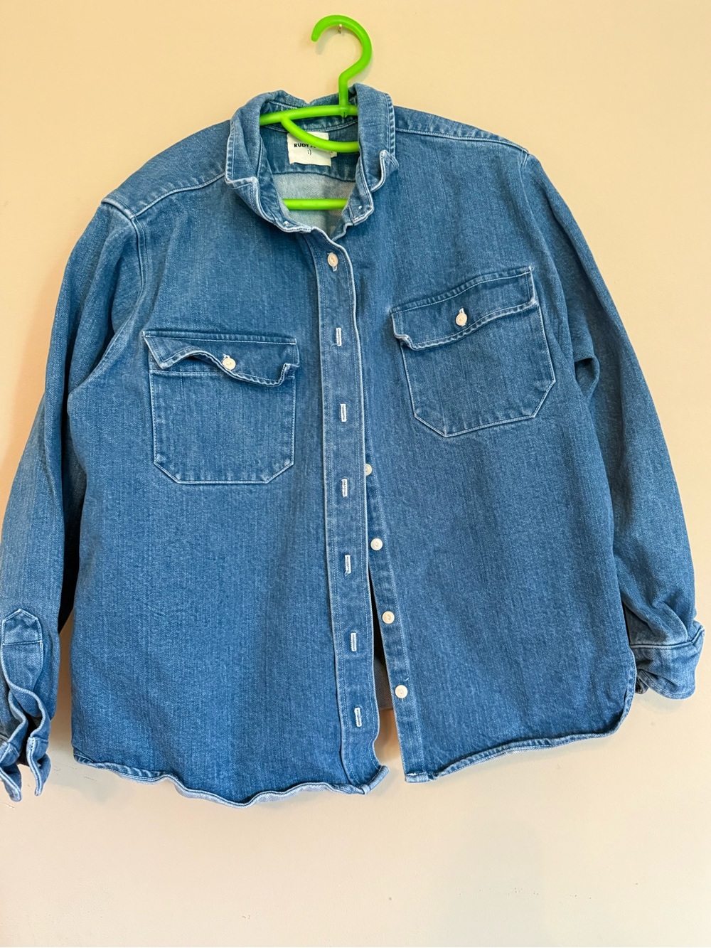 Rudy Jude Blue Denim Button-Down Shirt